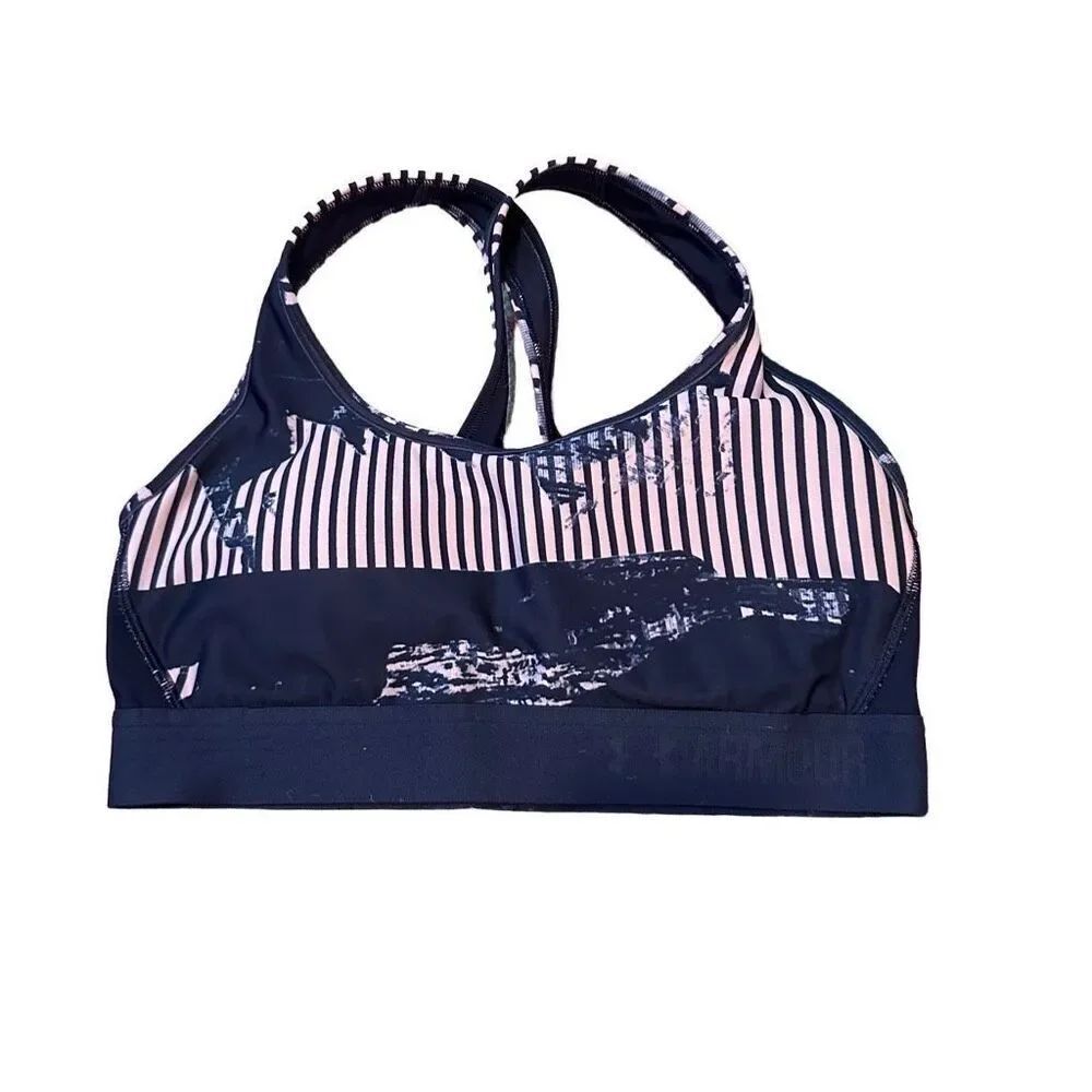 Under Armour navy and pink sports bra- size M